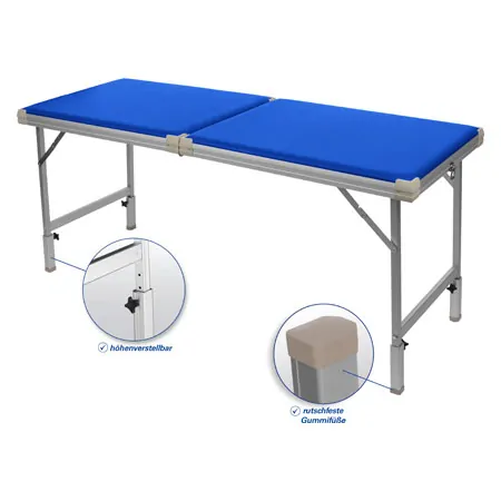 Alu-Kofferliege Robusta ST, LxBxH 170x65x70-82 cm