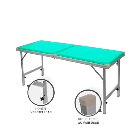 Alu-Kofferliege Robusta ST, LxBxH 170x65x70-82 cm