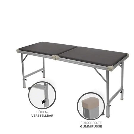 Alu-Kofferliege Robusta ST, LxBxH 170x65x70-82 cm