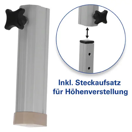 Alu-Kofferliege Robusta ST, LxBxH 170x65x70-82 cm