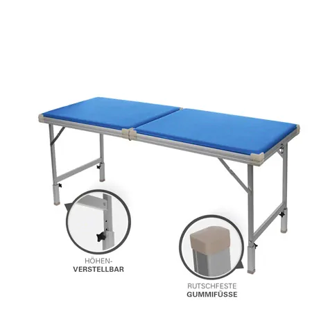 Alu-Kofferliege Robusta ST, LxBxH 170x65x70-82 cm