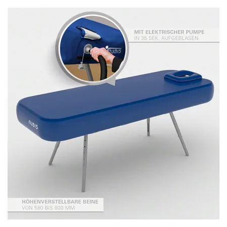 NUBIS Aufblasbare Massageliege Pro 2.0, LxBxH 190 x 75 x 58-80 cm