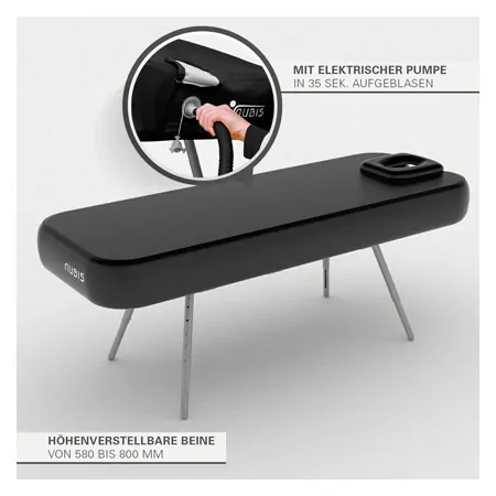 NUBIS Aufblasbare Massageliege Pro 2.0, LxBxH 190 x 75 x 58-80 cm