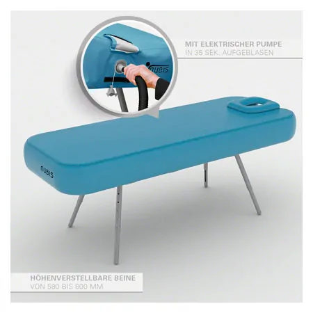 NUBIS Aufblasbare Massageliege Pro 2.0, LxBxH 190 x 75 x 58-80 cm