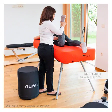 NUBIS aufblasbarer Hocker inkl. Tragetasche, 35 x 60 cm + Fupumpe