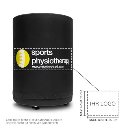 Personalisierbares Printlogo fr NUBIS Massageliege, Koffer/Rucksack oder Hocker