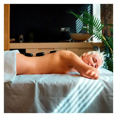 Hot Stone Set klein inkl. Wrmegert und 45 Steinen, 47-tlg.
