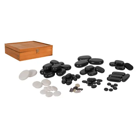 Hot Stone Set gro inkl. Wrmegert und 68 Steinen, 70-tlg.