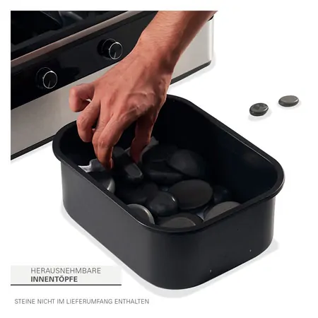 Hot Stone W�rmeger�t 2-in-1 BxHxT 60x20x38 cm, Vol. 2x 4,5 l
