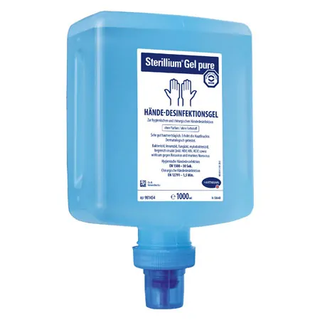 Desinfektionsmittelspender-Set CleanSafe touchless, Edelstahl, Sterillium und Auffangschale