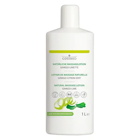cosiMed Massage-Set 6 x Natrliche Massagelotion Ginkgo-Limette 1 l, inkl. Dosierpumpe