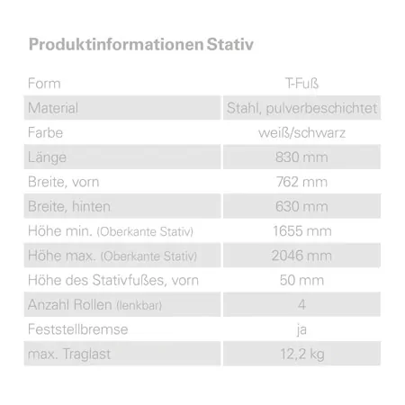 Halogen Infrarotstrahler IRS 2, Stativmodell inkl. Stativ