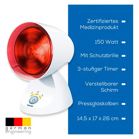 BEURER Infrarotlichtlampe IL 35 mit Zeitstop, 150 Watt