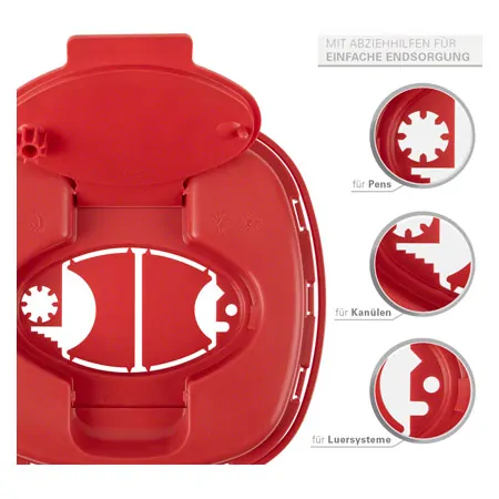 Nadel-Entsorgungsbox 1,5 l, Multi-Safe twin plus, ovale ffnung,  179x176 mm