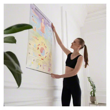 Lehrtafel Basisbungen Yoga, LxB 100x70 cm