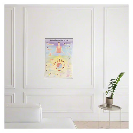 Lehrtafel Basisbungen Yoga, LxB 100x70 cm