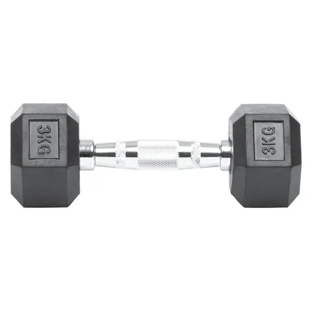 Hex Kompakthantel aus Gummi, 3 kg, Stck
