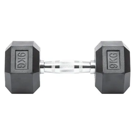 Hex Kompakthantel aus Gummi, 9 kg, Stck