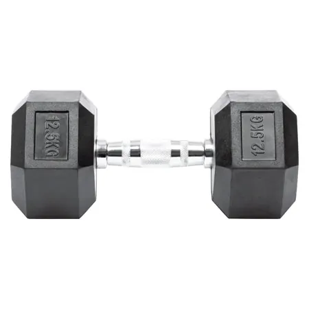 Hex Kompakthantel aus Gummi, 12,5 kg, Stck
