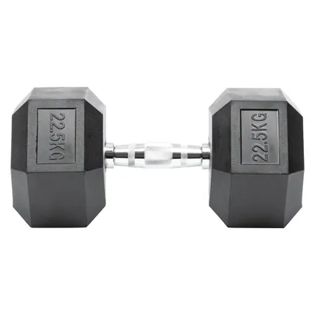 Hex Kompakthantel aus Gummi, 22,5 kg, Stck