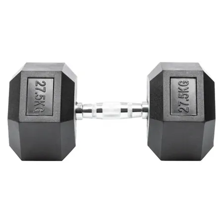 Hex Kompakthantel aus Gummi, 27,5 kg, Stck