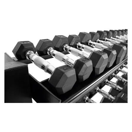 Kompakthantel-Stnder-Set XXL mit 16 Paar Hex Hanteln, 1-25 kg, 162x59x82 cm