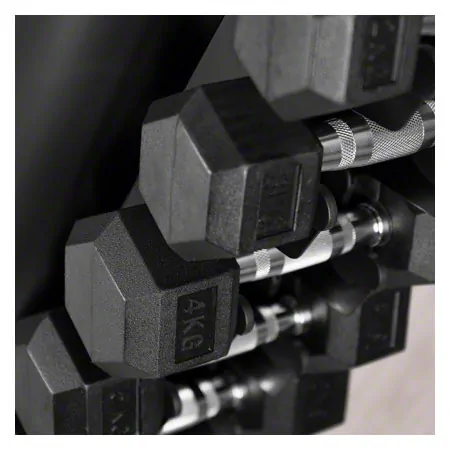 Kurzhantel-Turm-Set mit 10 Paar Hex Hanteln, 1-10 kg, LxBxH 51x51x123 cm