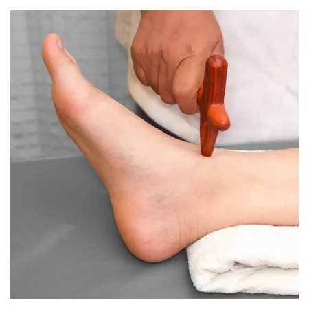Asiatisches Wellness-Massagekreuz aus Holz, einteilig