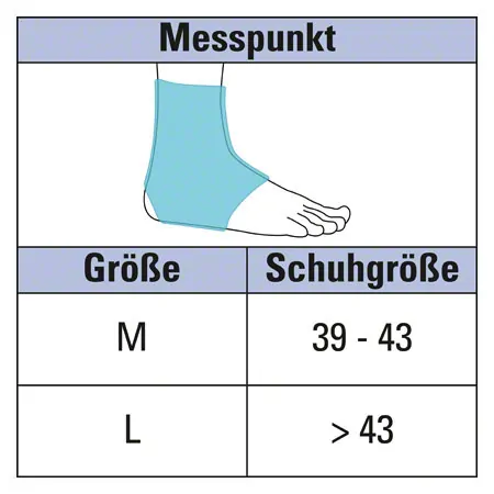 cool & move Sprunggelenkbandage Gr. L, inkl. 2 Kompressen, 8x13 cm
