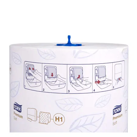 Tork Rollenpapier-Handtuch H1, 6 Rollen  100 Meter, weich, hochwei