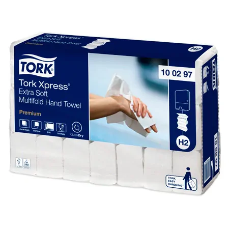 Tork Xpress Premium Extra Soft H2 Interfold Papierhandtcher, 2-lagig, 2100 Stck