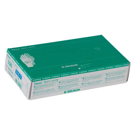 Untersuchungshandschuhe Vasco Nitril white, Gr. S/6-7, puder- und latexfrei, 100 Stck