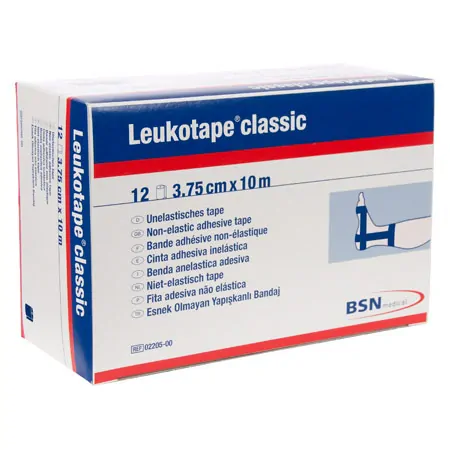 Leukotape Classic, 10 m x 3,75 cm, blau, 12 Stck