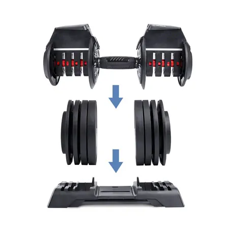 Sport-Tec verstellbare Kurzhantel, 3-24 kg