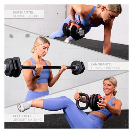 Sport-Tec 3-in-1 Multi Hantel-Set 1-19 kg