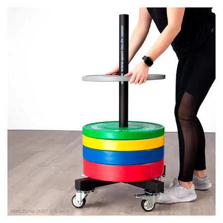 Bumper Plate Aufbewahrungswagen, fahrbar, LxBxH 60,5x60,5x97 cm