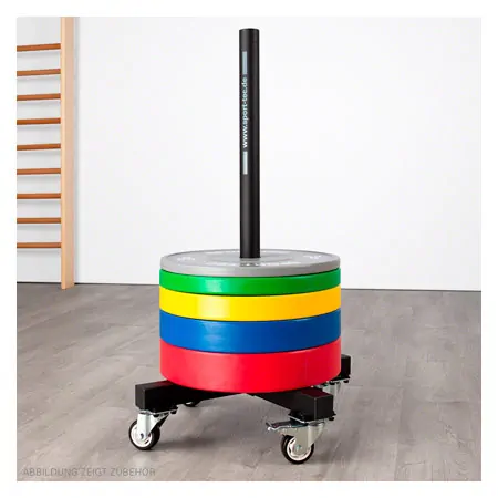 Bumper Plate Aufbewahrungswagen, fahrbar, LxBxH 60,5x60,5x97 cm