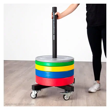 Bumper Plate Aufbewahrungswagen, fahrbar, LxBxH 60,5x60,5x97 cm