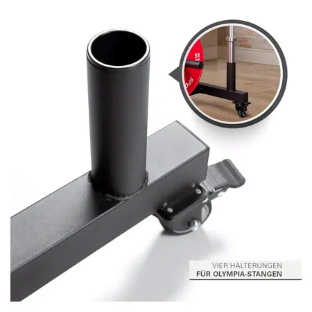 Sport-Tec Bumper Plate Rack fr Olympia Scheiben + Stangen L x B x H 73,5 x 62,5 x 118,5 cm