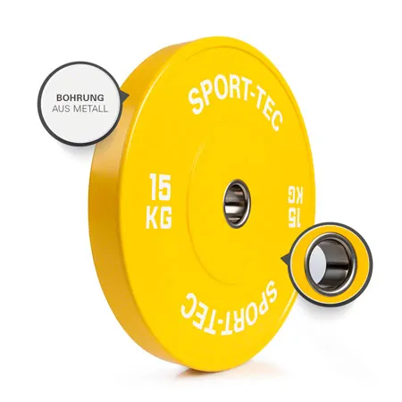 Hantelscheibe Olympia Bumper Plate, 50 mm, 15 kg,
