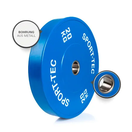 Hantelscheibe Olympia Bumper Plate, 50 mm, 20 kg,