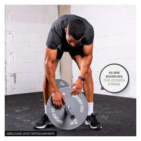 Hantelscheibe Olympia Bumper Plate, 50 mm, 20 kg,