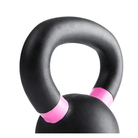 Sport-Tec Kettlebell Powdercoated, 2 kg, schwarz/rosa