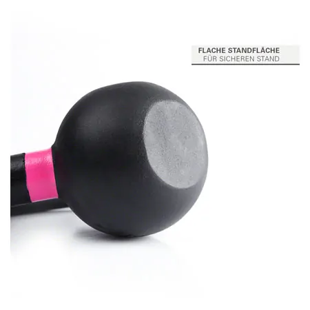 Sport-Tec Kettlebell, 4 kg, schwarz/pink