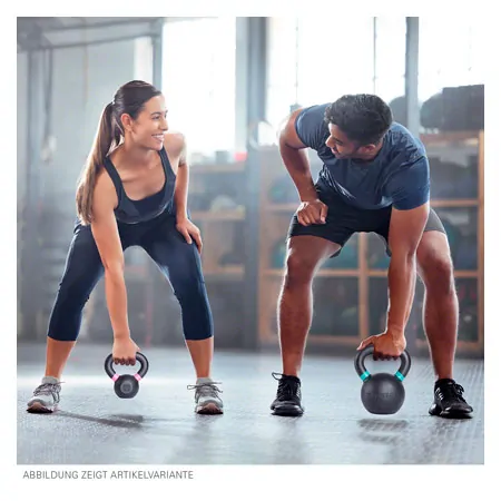 Sport-Tec Kettlebell, 4 kg, schwarz/pink