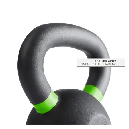 Sport-Tec Kettlebell Powdercoated, 14 kg, schwarz/hellgr�n