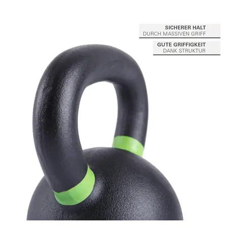 Sport-Tec Kettlebell Powdercoated, 14 kg, schwarz/hellgr�n