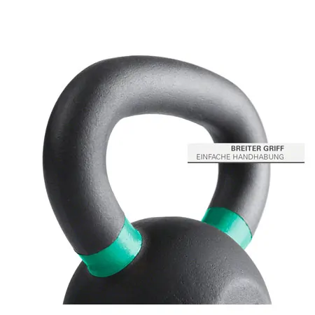 Sport-Tec Kettlebell Powdercoated, 16 kg, schwarz/gr�n