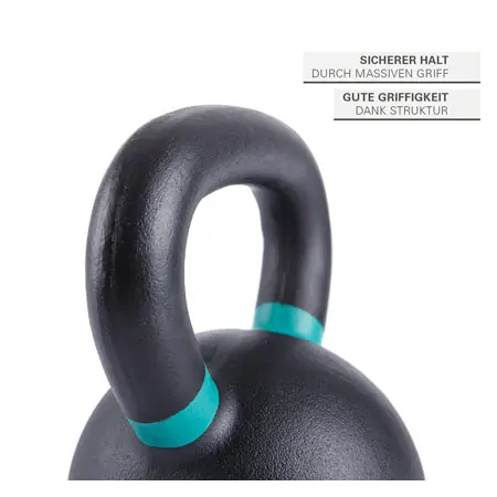 Sport-Tec Kettlebell Powdercoated, 16 kg, schwarz/gr�n