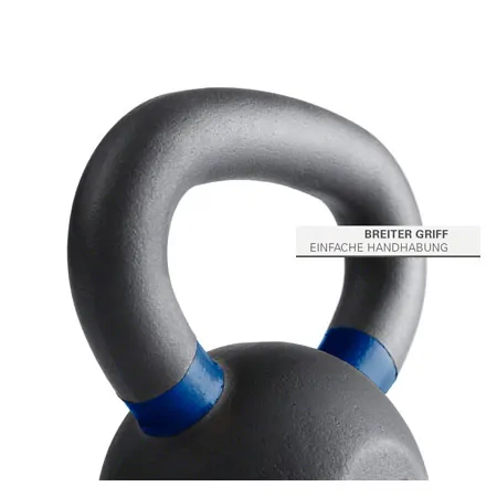 Sport-Tec Kettlebell Powdercoated, 24 kg, schwarz/blau